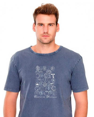 Camiseta hombre Camino de Santiago Sellos