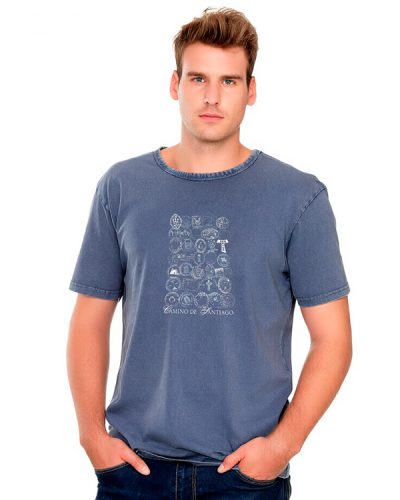Camiseta hombre Camino de Santiago Sellos