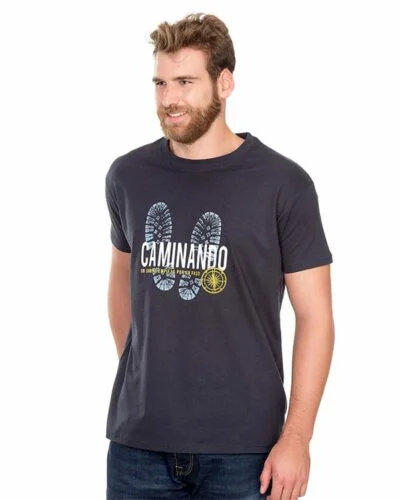 Camiseta hombre Camino de Santiago Caminando