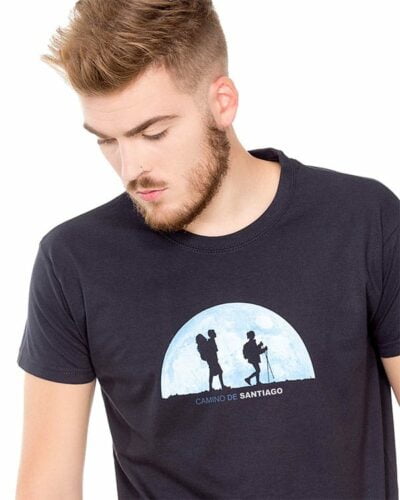 Camiseta hombre Camino de Santiago Caminantes Luna