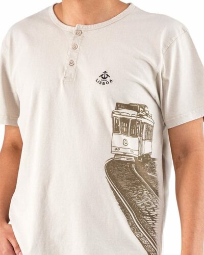 Camiseta hombre Portugal Lisboa Tranvía Panadera