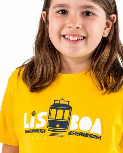 Camiseta niña Portugal Lisboa Tranvía
