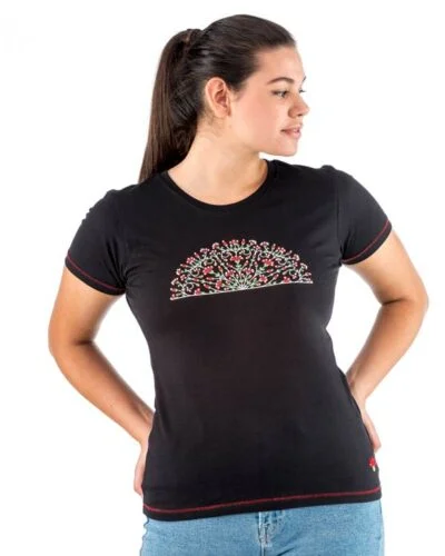 Camiseta mujer Flamenco Abanico