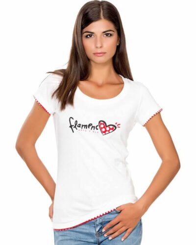 Camiseta mujer Flamenco Corazón